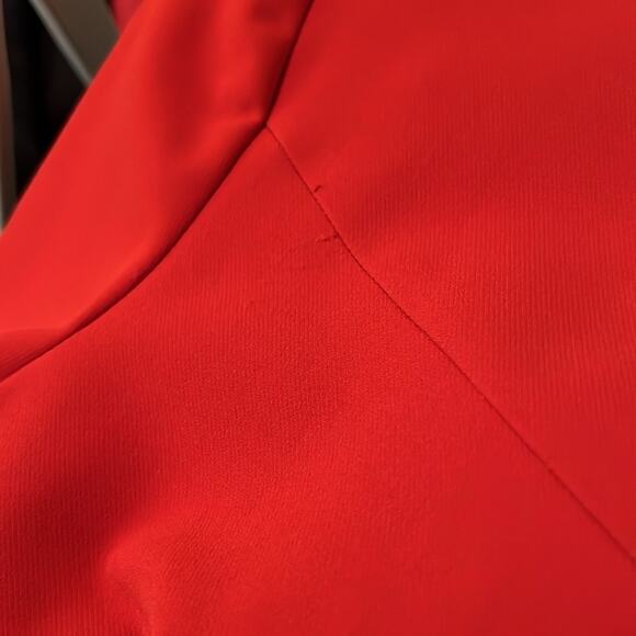 Tailored Crepe Midi Dress in Red - Picture 9 of 9